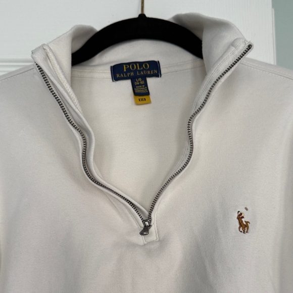 Boys Polo Cream Half-Zip Sweater - Picture 3 of 14